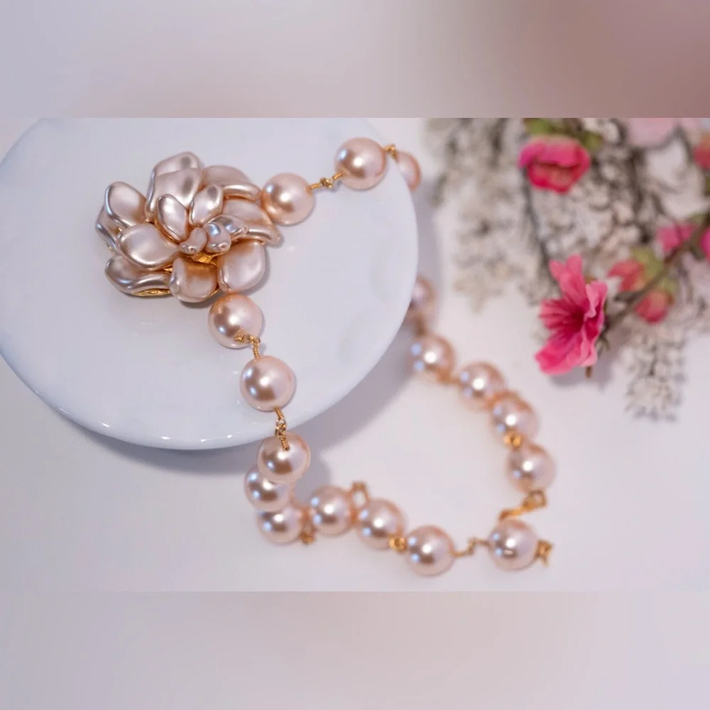 Vintage Tanner Elegant Pearl Necklace with matching bracelet #21